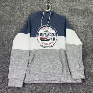 TEEMAX Hoodie Mens XL Gray Fleece Pullover San Francisco California Graphic